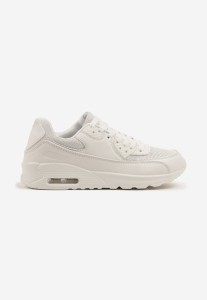 Białe Buty Sportowe Sneakersy z Przezroczystą Wstawką Toselise