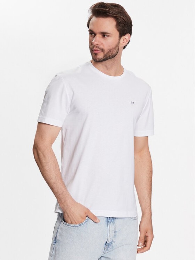 Calvin Klein T-Shirt Smooth K10K110589 Biały Regular Fit