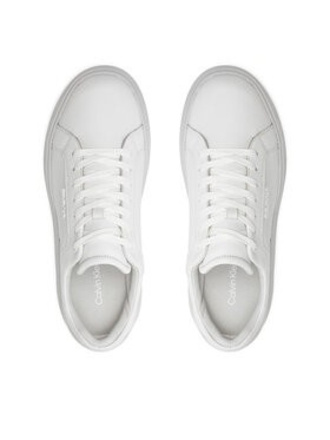 Calvin Klein Sneakersy Low Top Lace Up W/ Stripe HM0HM01494 Biały