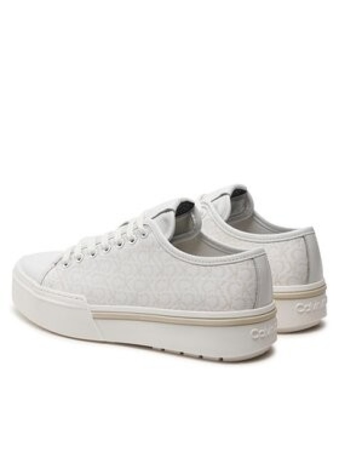 Calvin Klein Sneakersy Low Top Lace Up Jaq Mono HM0HM01420 Biały