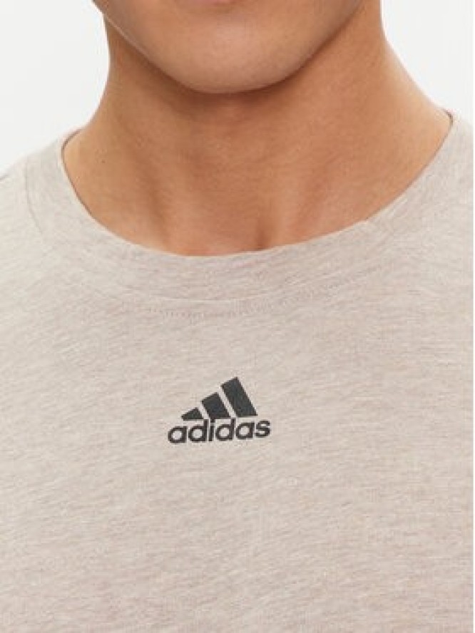 adidas T-Shirt IB6143 Beżowy Regular Fit