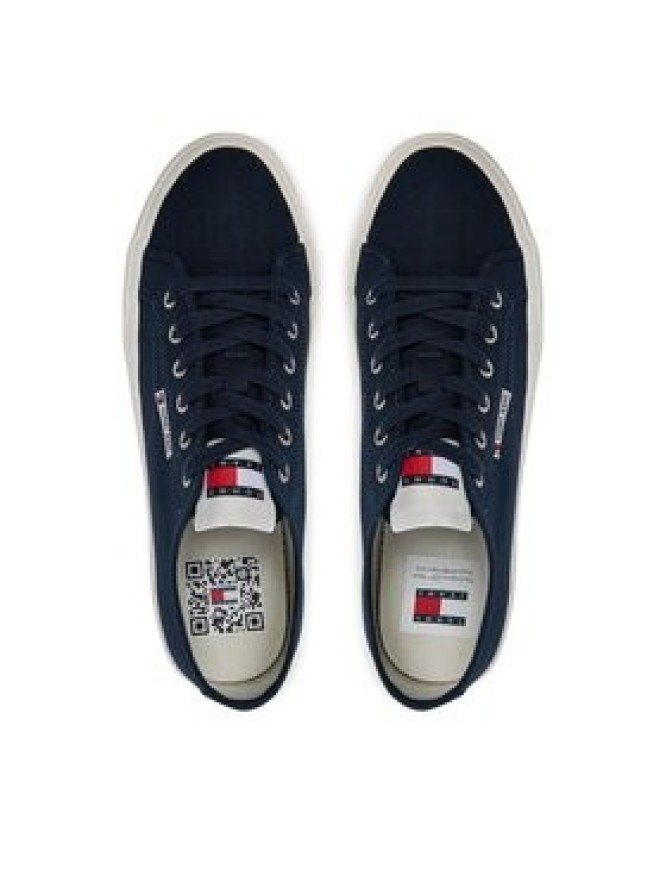 Tommy Jeans Tenisówki Tjm Lace Up Canvas Color EM0EM01365 Granatowy