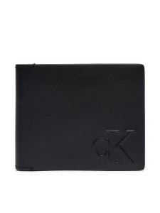 Calvin Klein Jeans Mały Portfel Męski Logo Emboss Biford K50K512065 Czarny