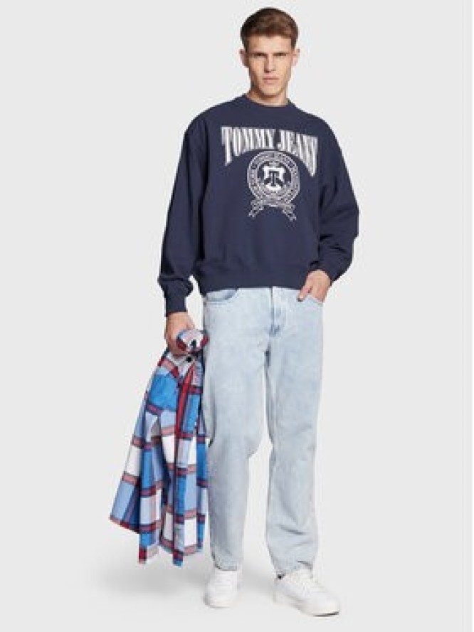 Tommy Jeans Bluza Comfort DM0DM15709 Granatowy Regular Fit