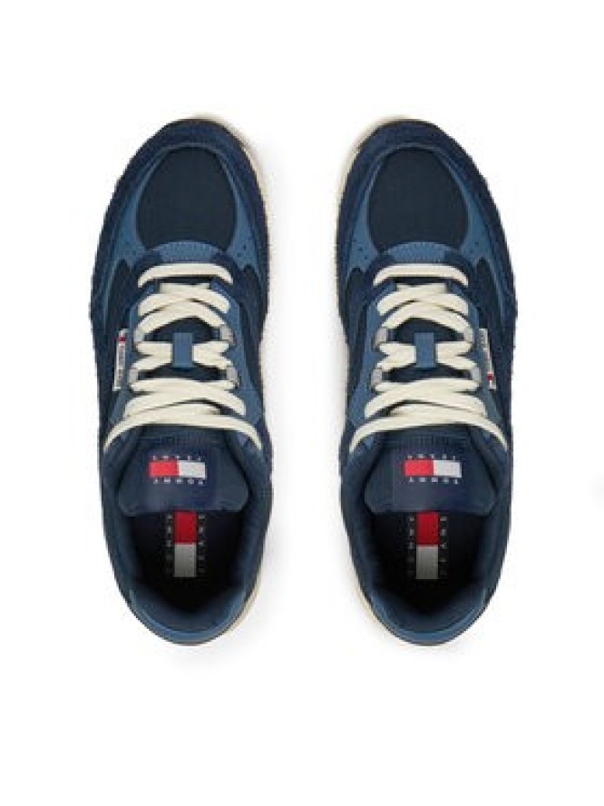 Tommy Jeans Sneakersy The Coney Suede EM0EM01501 Granatowy