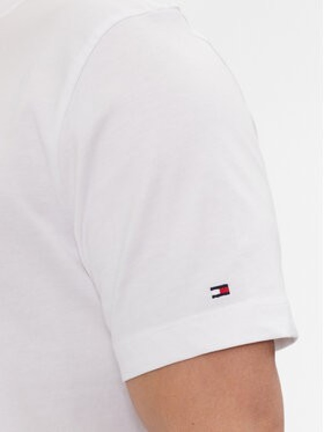 Tommy Hilfiger T-Shirt Script Logo Tee MW0MW33691 Biały Regular Fit