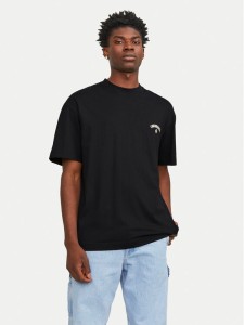 Jack&Jones T-Shirt Santorini 12251776 Czarny Wide Fit