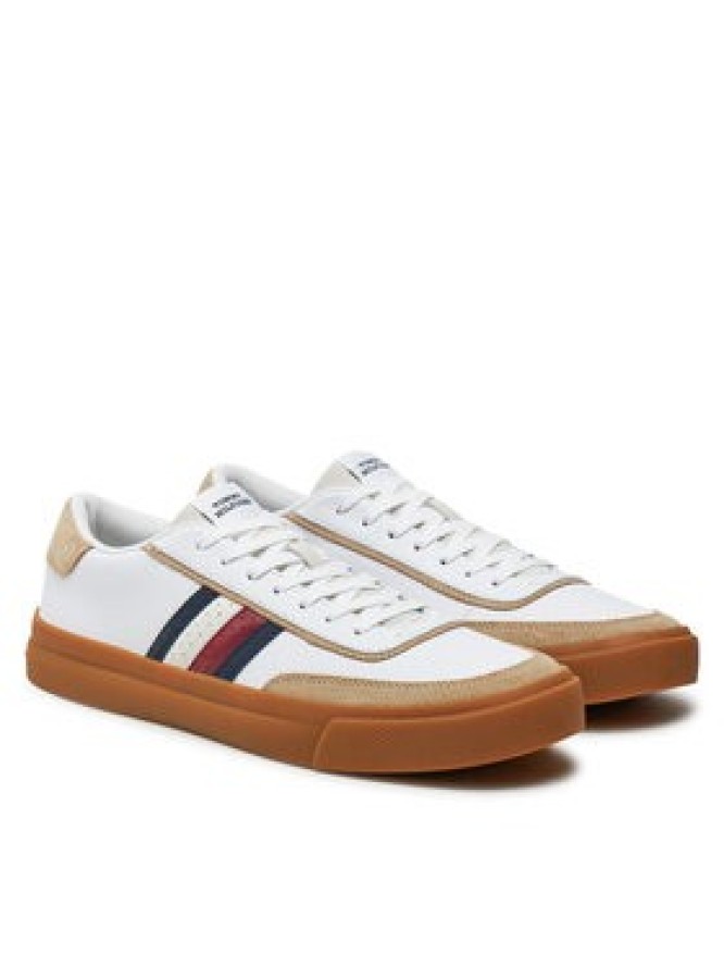 Tommy Hilfiger Sneakersy Th Cupset 1A2 Lth Mix FM0FM05118 Biały