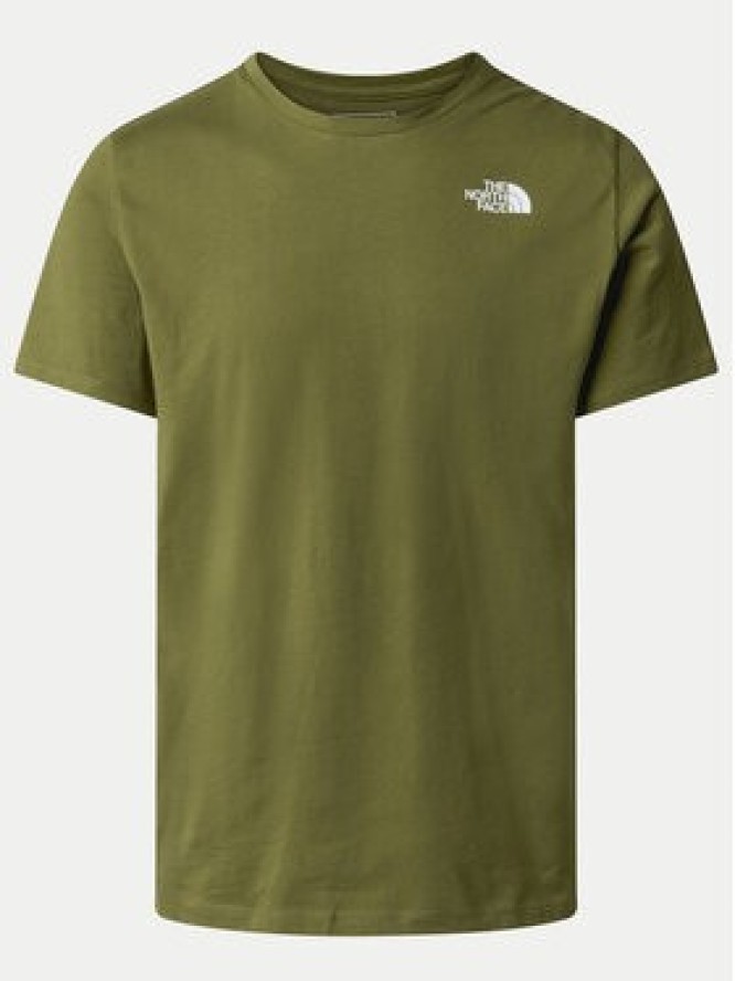 The North Face T-Shirt Foundation Mountain Lines NF0A8830 Zielony Regular Fit