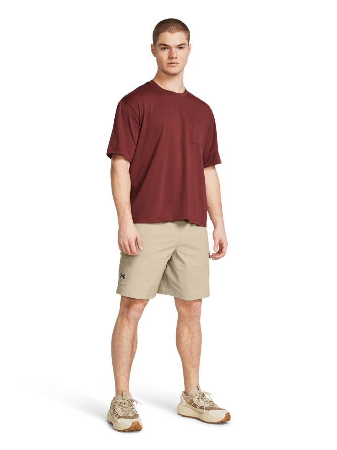 Spodenki treningowe szybkoschnące męskie Under Armour Stretch Woven Cargo Short - beżowe