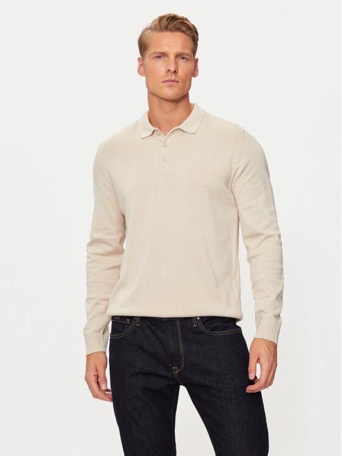 Jack&Jones Sweter Fred 12258582 Beżowy Regular Fit