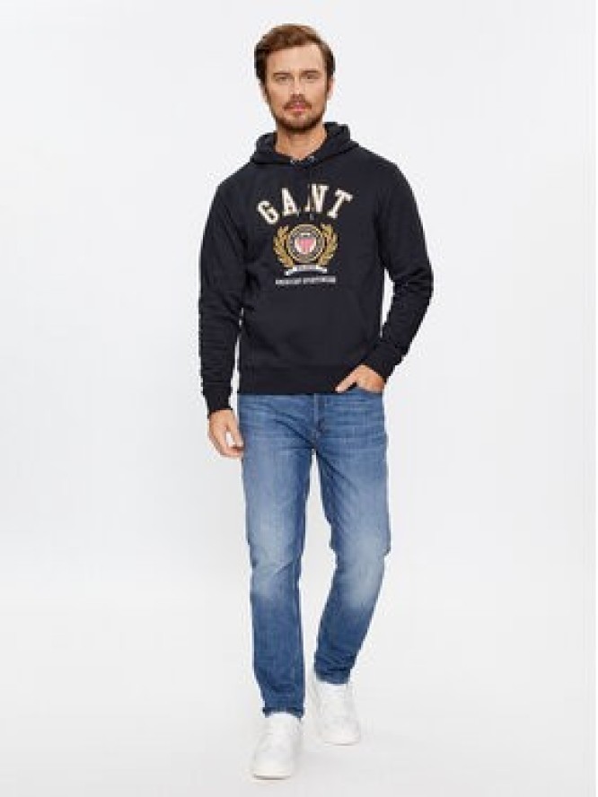 Gant Bluza Crest Hoodie 2006069 Czarny Relaxed Fit