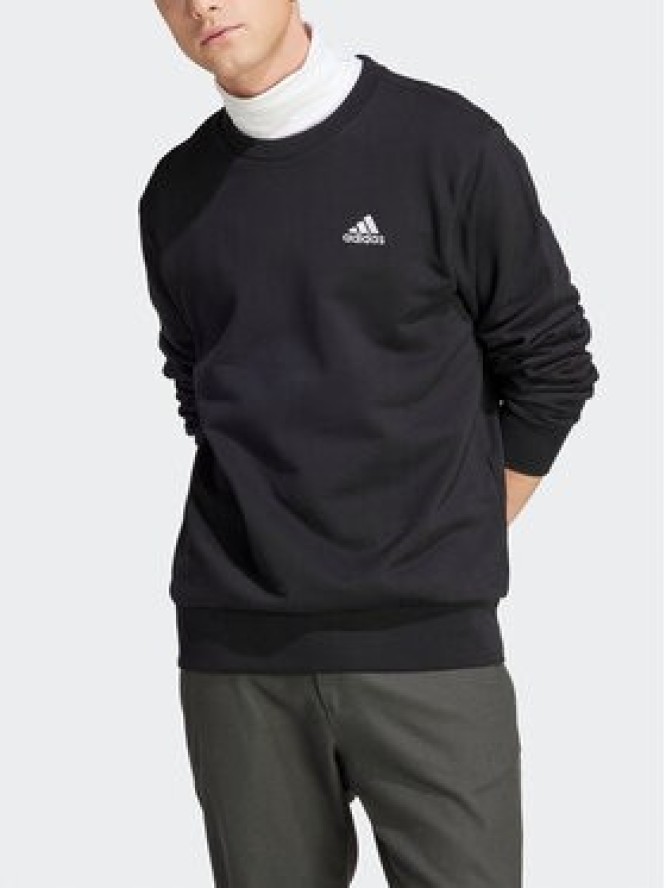 adidas Bluza Essentials French Terry Embroidered Small Logo Sweatshirt IC9329 Czarny Regular Fit