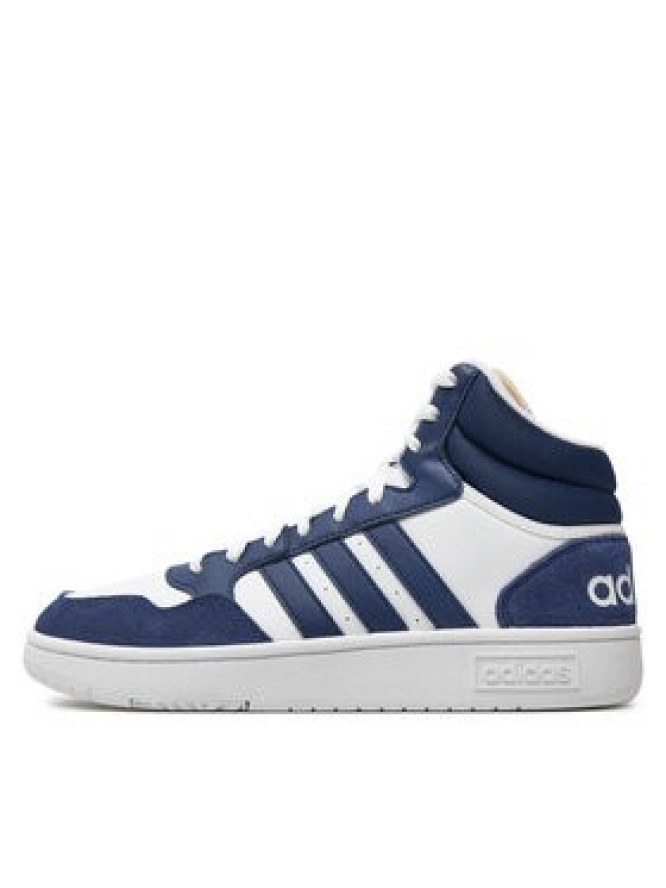 adidas Sneakersy Hoops 3 Mid Lifestyle Basketball Classic Vintage IG1432 Biały