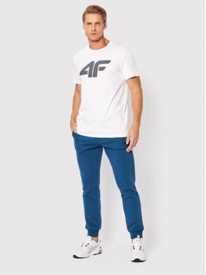 4F T-Shirt H4Z22-TSM353 Biały Regular Fit