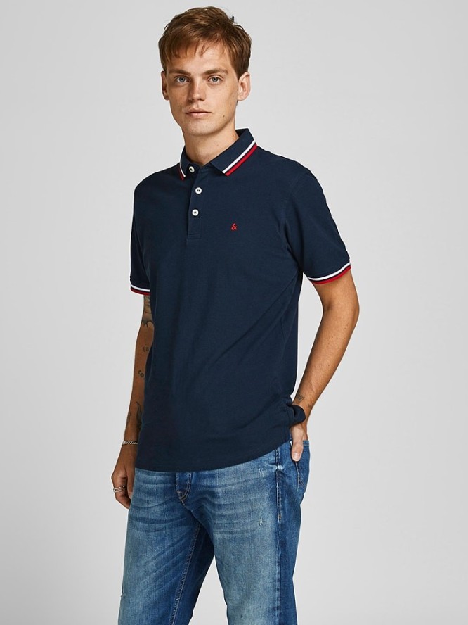 Jack & Jones Koszulka polo w kolorze granatowym rozmiar: S