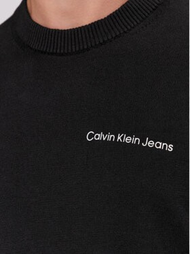 Calvin Klein Jeans Sweter Institutional Essential J30J324974 Czarny Regular Fit