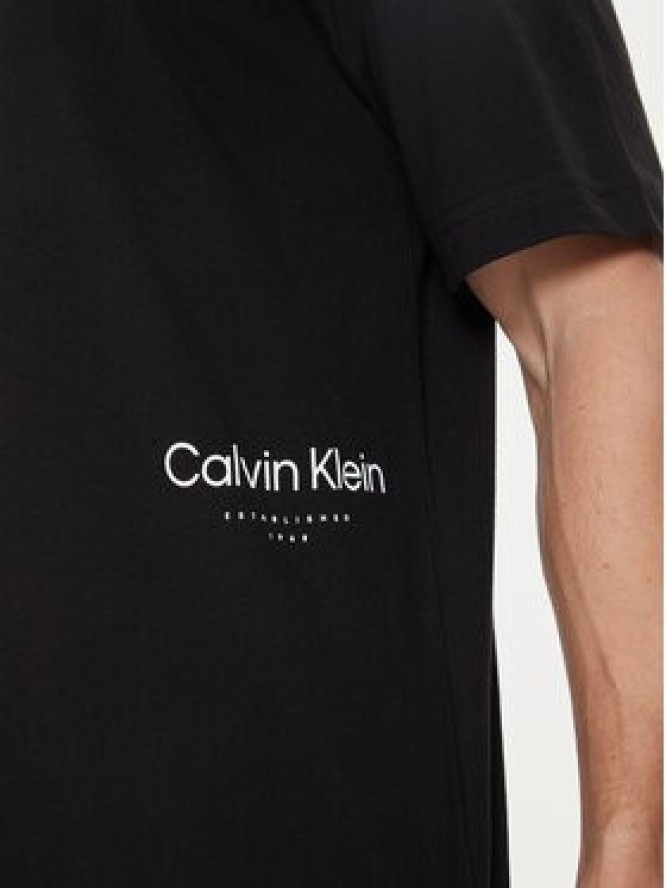 Calvin Klein T-Shirt Off Placement K10K113102 Czarny Regular Fit