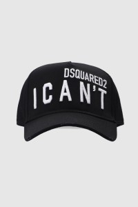 DSQUARED2 Czarna czapka z daszkiem icant