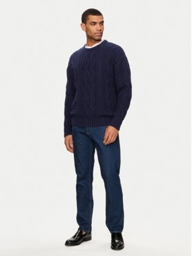 Gap Sweter 787133-00 Granatowy Relaxed Fit