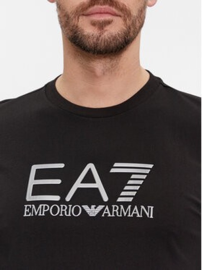 EA7 Emporio Armani T-Shirt 6RPT71 PJM9Z 1200 Czarny Regular Fit
