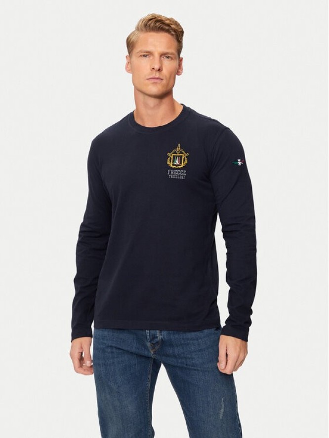 Aeronautica Militare Longsleeve 242TS2316J564 Granatowy Regular Fit