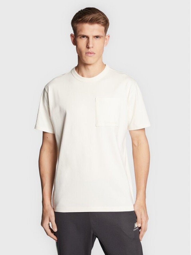 New Balance T-Shirt MT23567 Écru Relaxed Fit