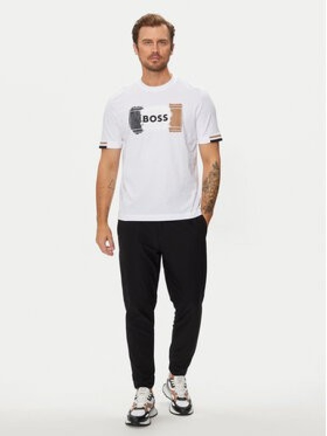 Boss T-Shirt Open 50531795 Biały Regular Fit