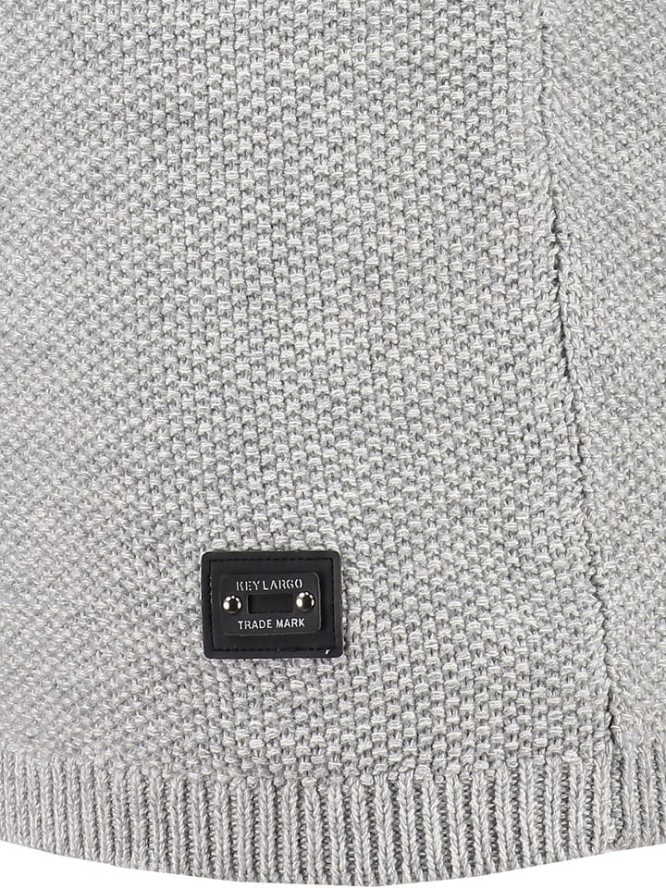 KEY LARGO Sweter "Hansi" w kolorze jasnoszaro-białym rozmiar: M