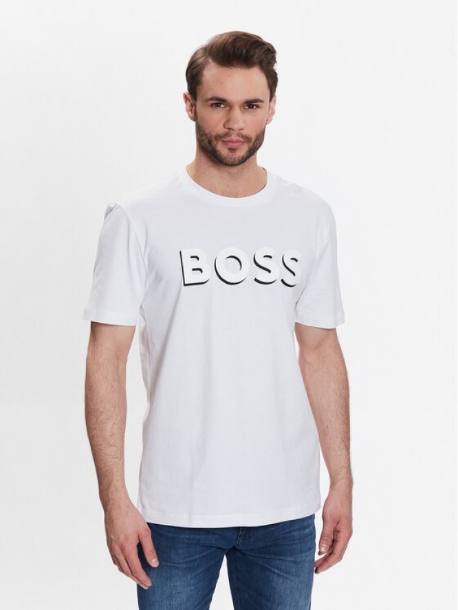 Boss T-Shirt 50481611 Biały Regular Fit