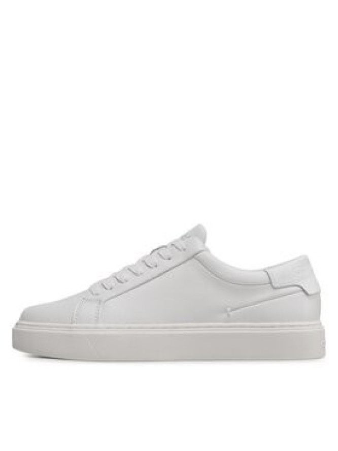 Calvin Klein Sneakersy Low Top Lace Up Lth Sm HM0HM01018 Biały