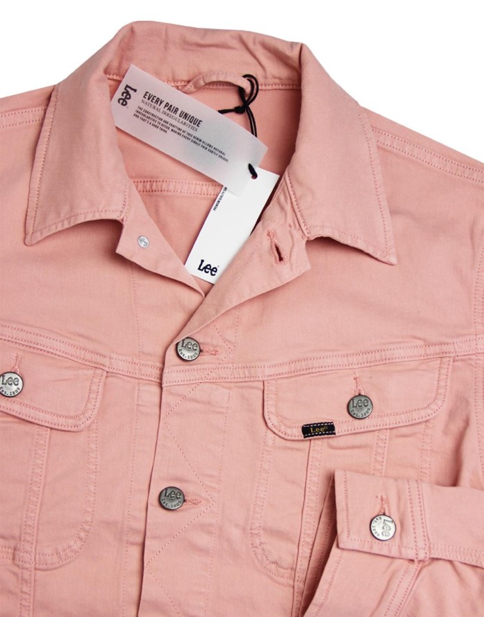 LEE SLIM RIDER MĘSKA KURTKA JEANSOWA PASTEL PINK L89RRN51