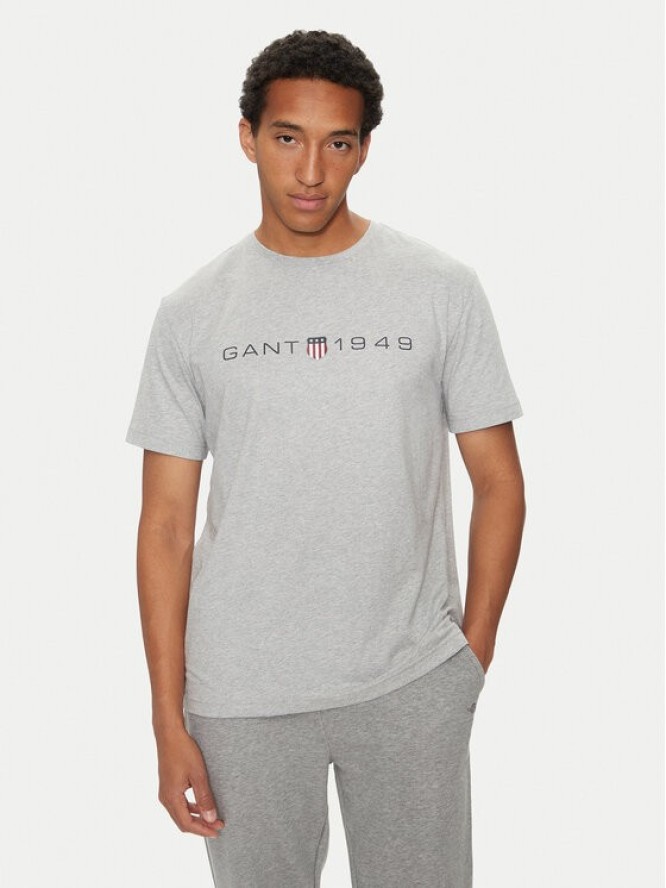 Gant T-Shirt Graphic 2003242 Szary Regular Fit