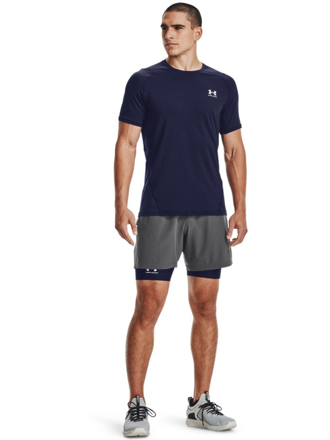 Legginsy kolarki treningowe męskie Under Armour UA Hg Armour Shorts - granatowe