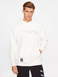 Puma Bluza RIPNDIP 622197 Écru Relaxed Fit