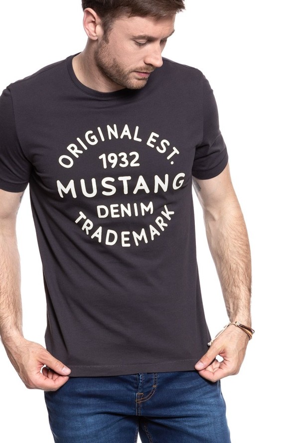 MUSTANG T SHIRT Logo T-Shirt PHANTOM 1007561 4087