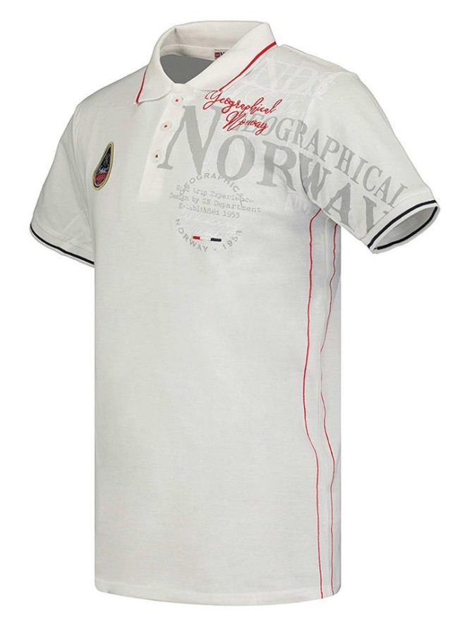 Geographical Norway Koszulka polo w kolorze białym rozmiar: XL