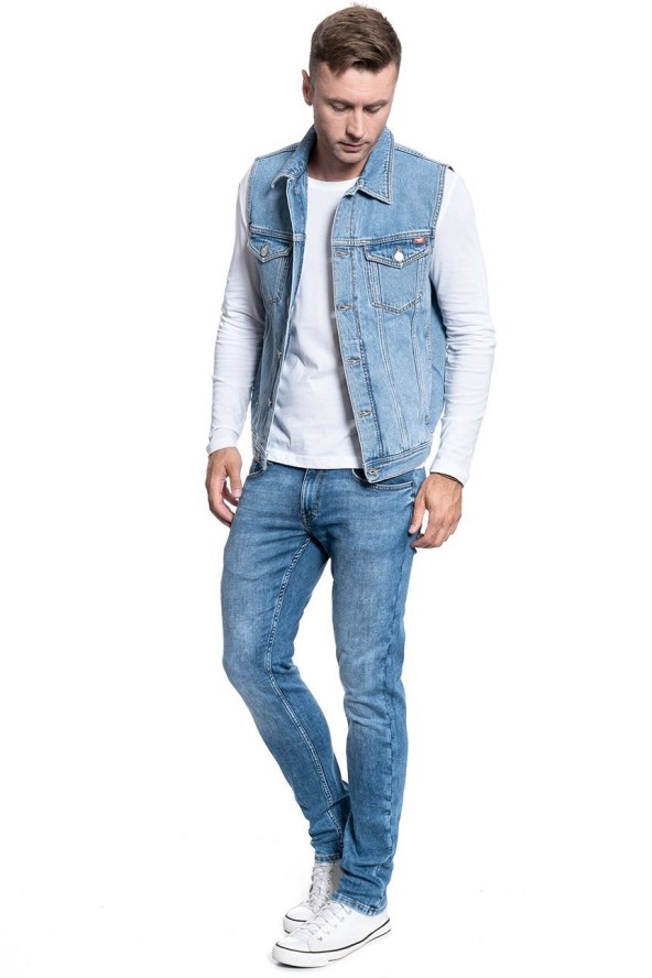 MĘSKI BEZRĘKAWNIK JEANSOWY MUSTANG BIKER VEST 1009610 5000 210