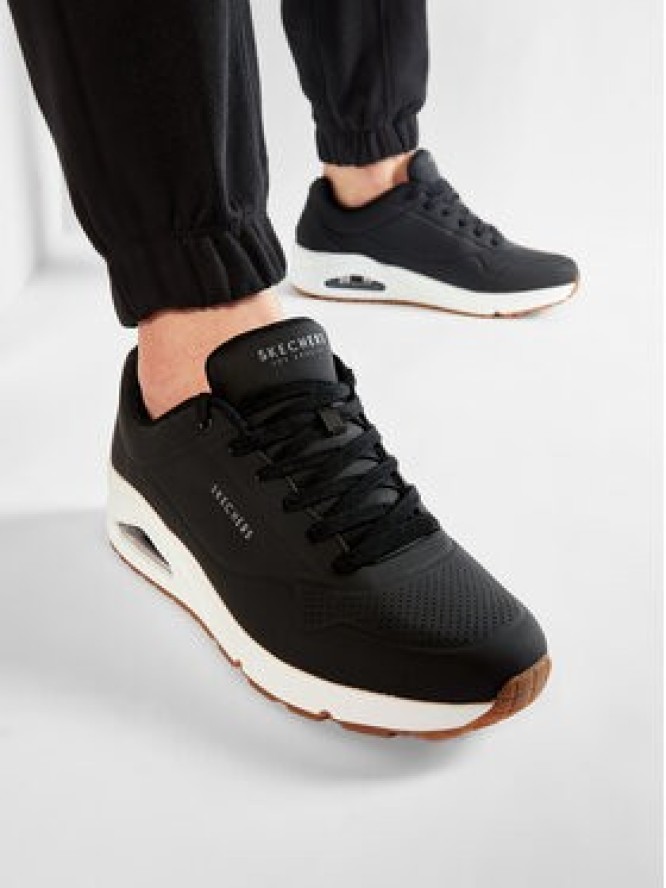 Skechers Sneakersy Uno Stand On Air 52458/BLK Czarny