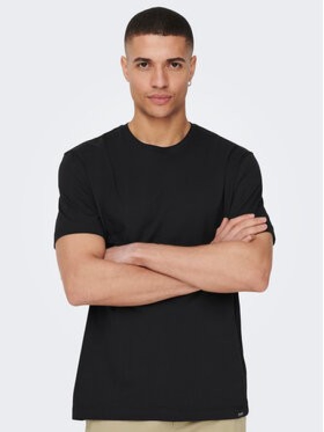 Only & Sons T-Shirt 22025208 Czarny Regular Fit