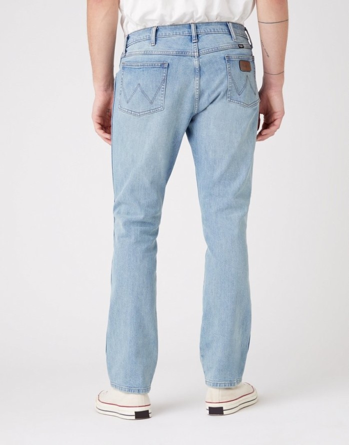 WRANGLER GREENSBORO MĘSKIE SPODNIE JEANSOWE INDIGO LEGENDS W15Q5966P