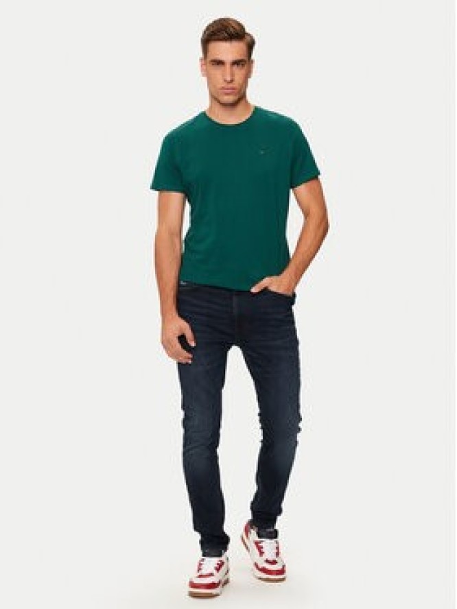 Tommy Jeans T-Shirt DM0DM04411 Zielony Slim Fit