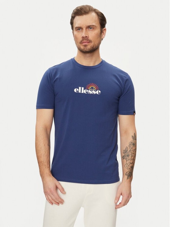 Ellesse T-Shirt Trea SHV20126 Granatowy Regular Fit