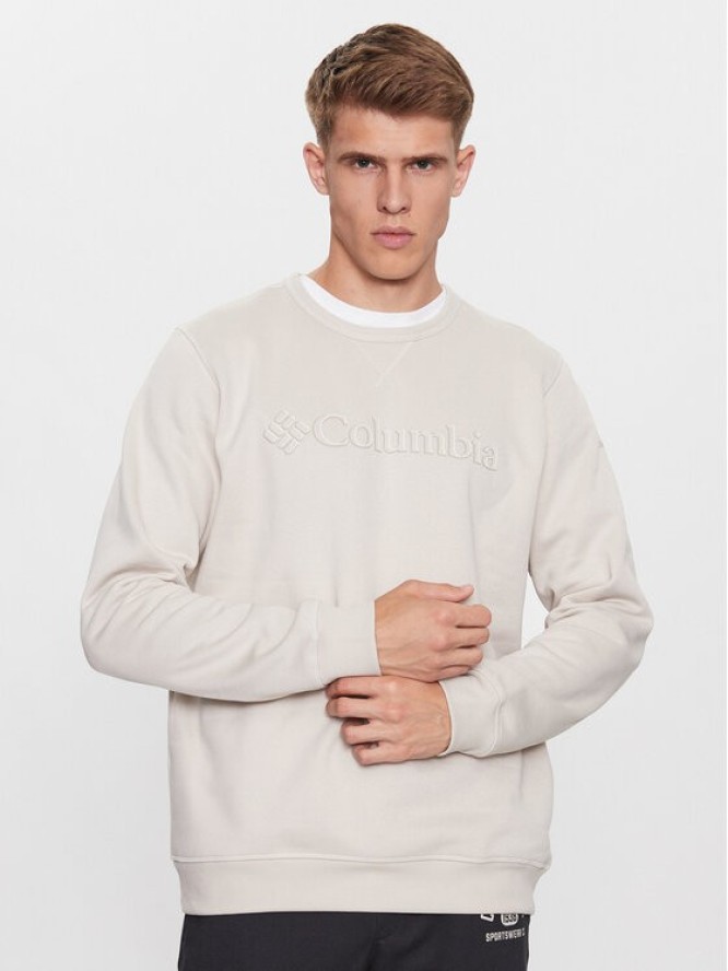 Columbia Bluza M Logo Fleece Crew Brązowy Regular Fit