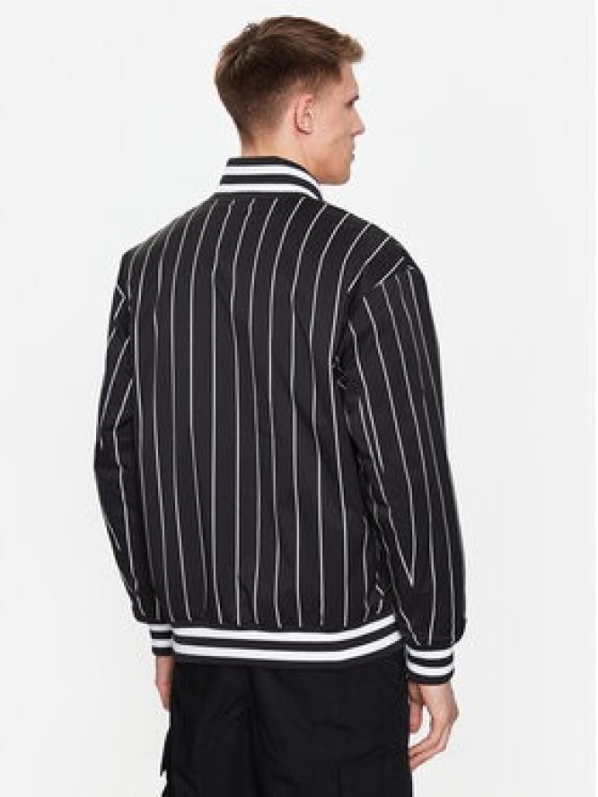 Tommy Jeans Kurtka bomber Pinstripe DM0DM15917 Czarny Relaxed Fit