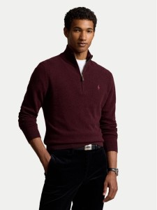 Polo Ralph Lauren Sweter 710876756008 Bordowy Regular Fit