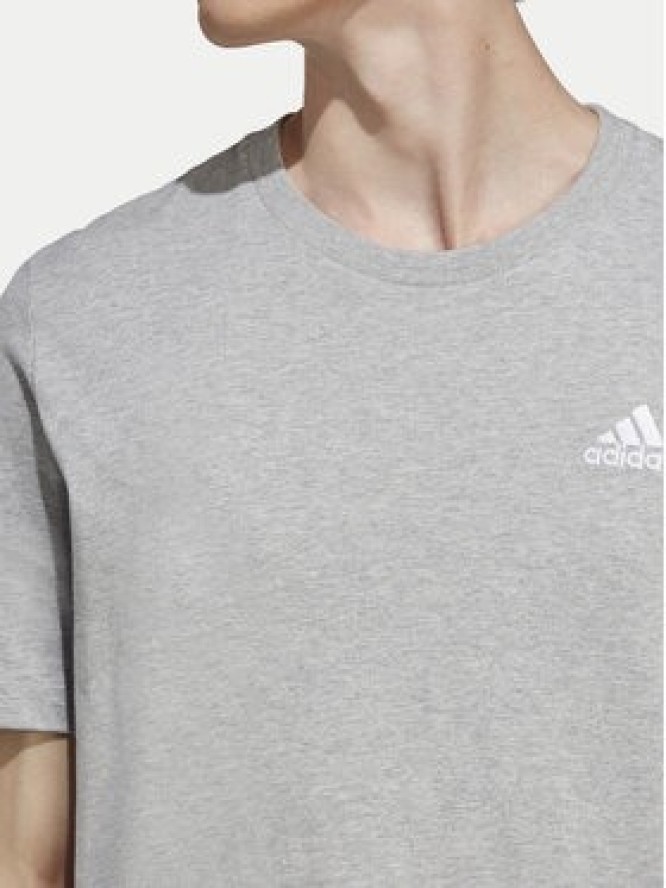 adidas T-Shirt Essentials Single Jersey Embroidered Small Logo IC9288 Szary Regular Fit