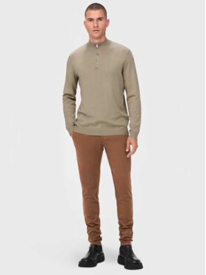 Only & Sons Sweter Wyler 22021264 Beżowy Regular Fit