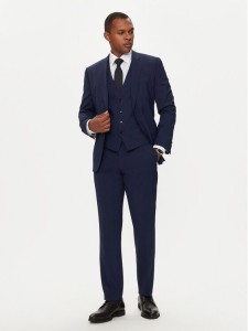 Boss Garnitur H-Huge 50521724 Granatowy Slim Fit