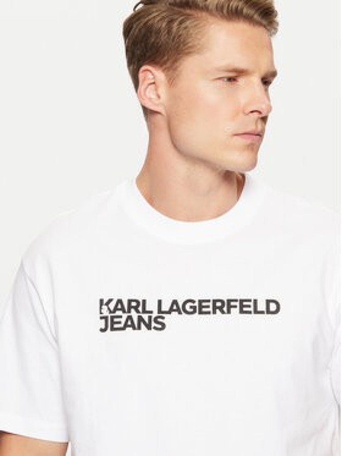 Karl Lagerfeld Jeans T-Shirt A1M17002 Biały Regular Fit